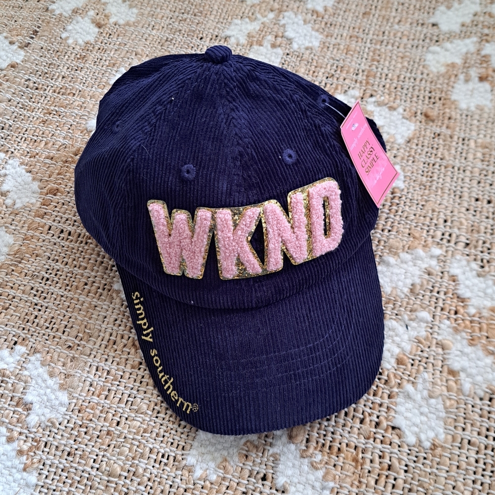 SS WKND Baseball Cap Navy Blush NWT